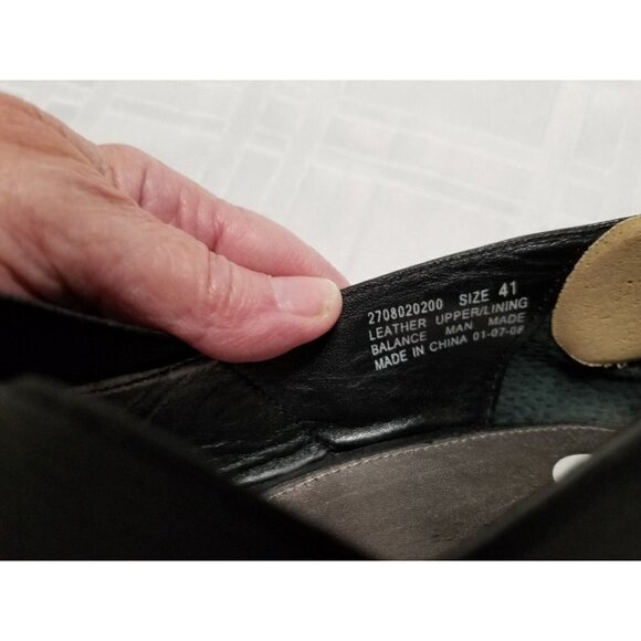 Dansko Black Leather Slip On Block Heels Shoes Women's 41 / 9.5 M - Picture 9 of 9